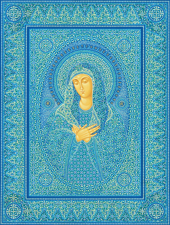 The icon by Yury Kuznetsov Our Lady �Rejoice, O Bride Unwedded�